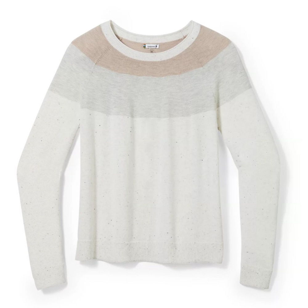 SMARTWOOL WOMEN'S EDGEWOOD COLORBLOCK CREW SWEATER
